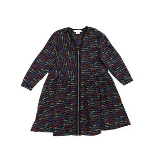 Stella McCartney Kids Black Dress with Multicolor Monogram Print, Size 8